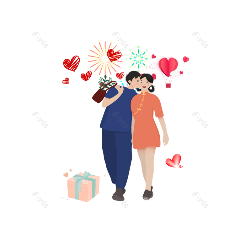 简约图片,七夕元素,大气PNG,手绘免抠素材
